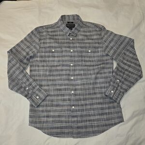 3 For $60. American Rag Men's Gray and White Plaid Button-Down Shirt